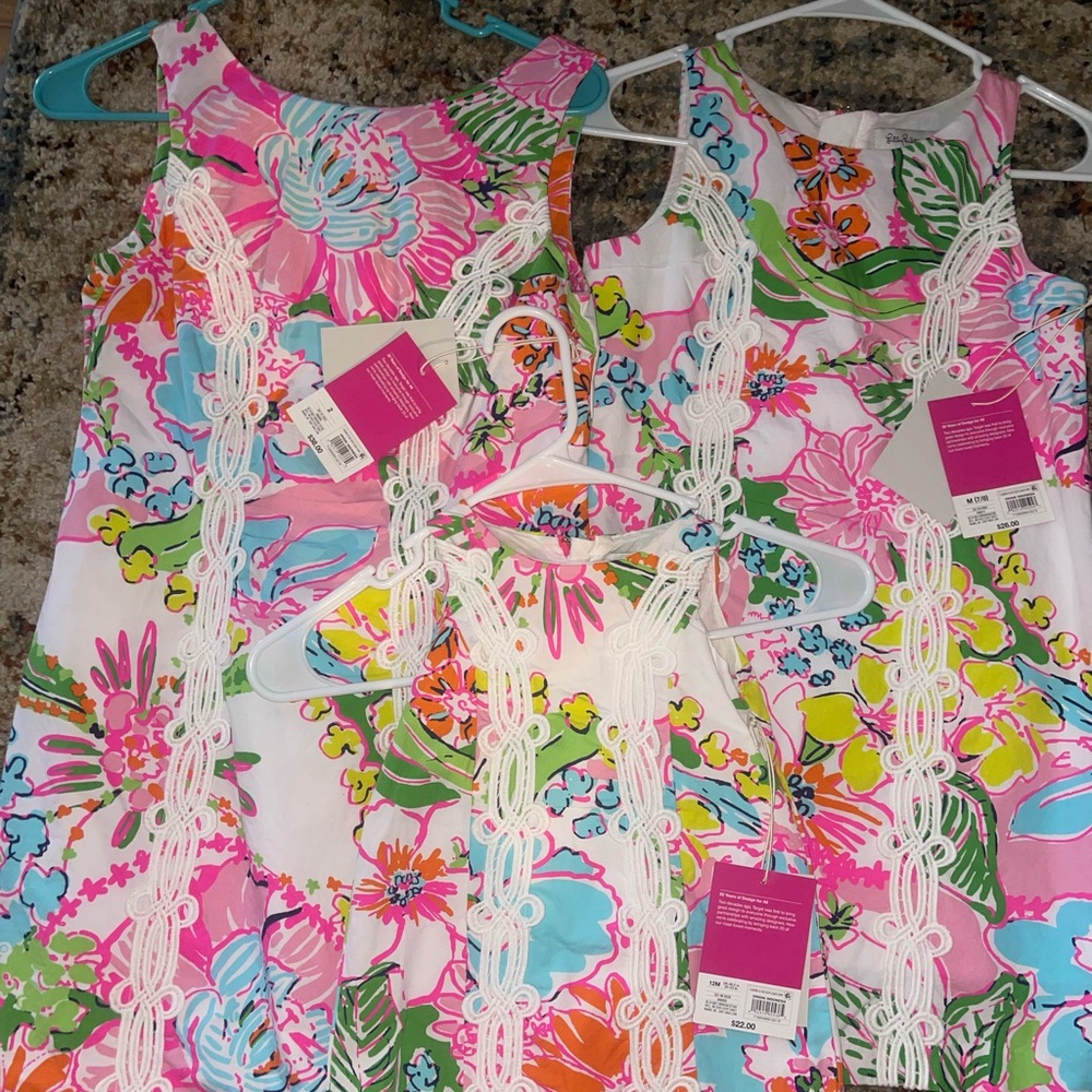 Lilly for target ! Matching mommy set size 2, M 7/8 , and 12 month .